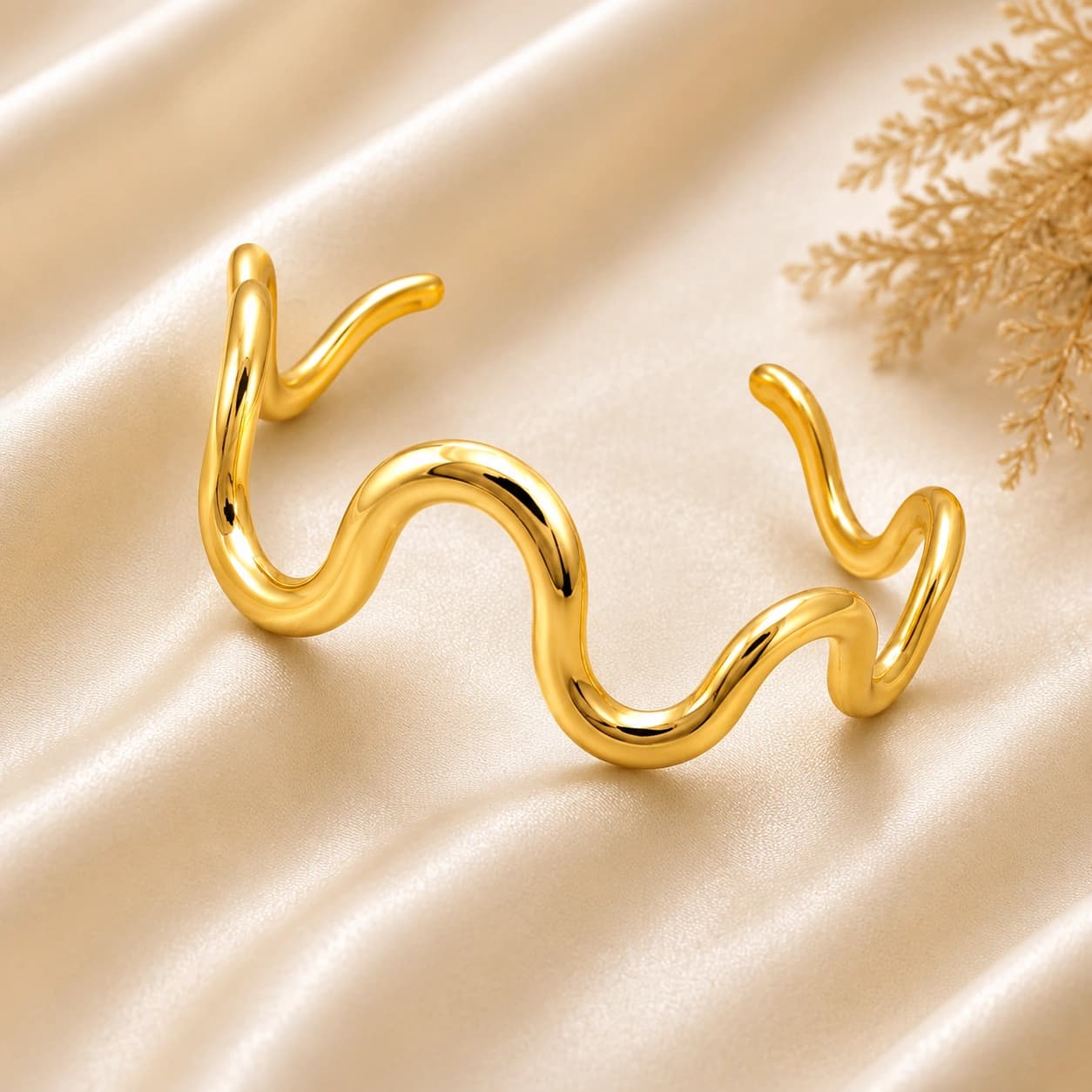 WaveOpen Cuff Bangle Bracelet thumbnail
