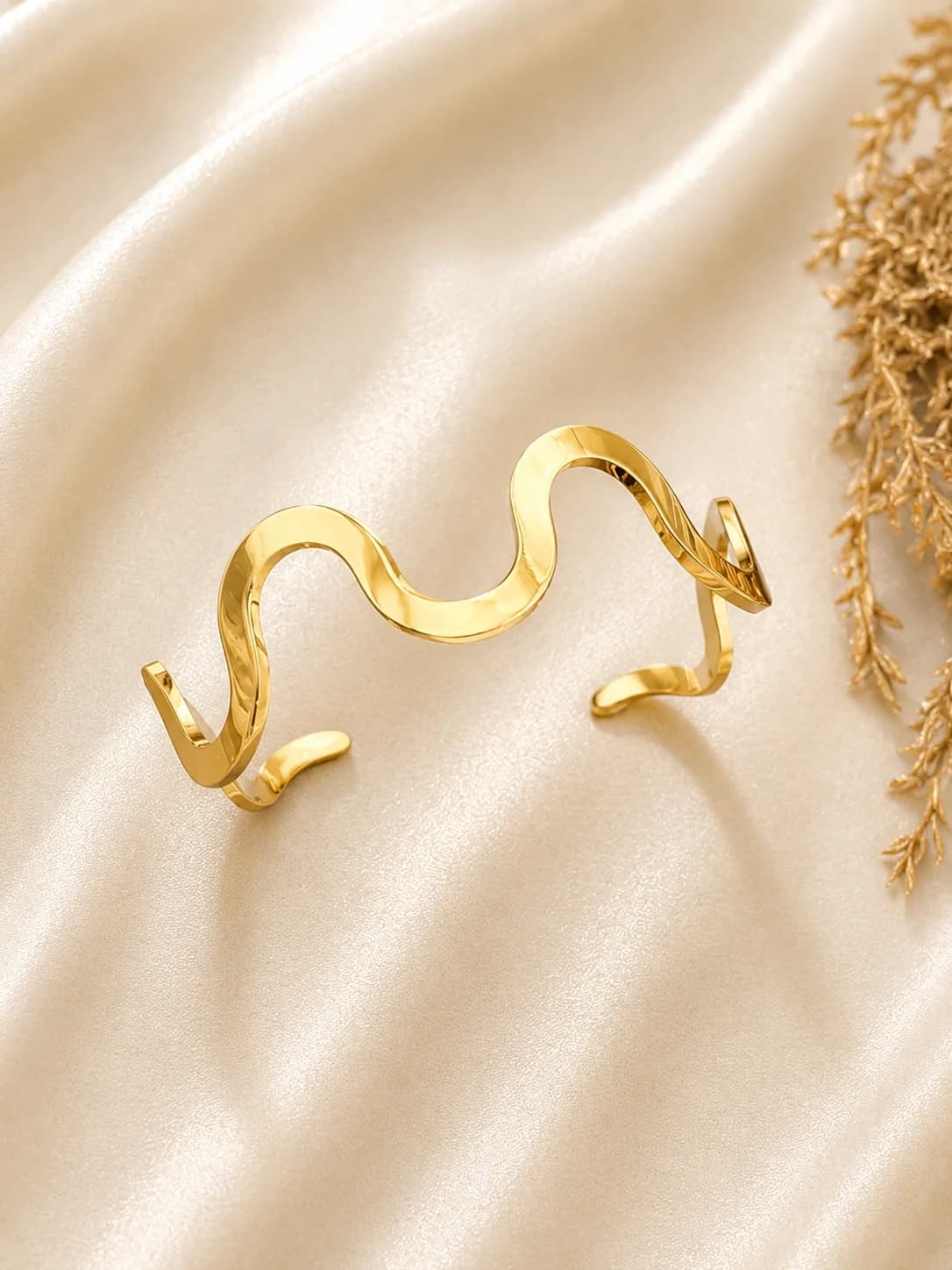 WaveOpen Cuff Bangle Bracelet - Product Image
