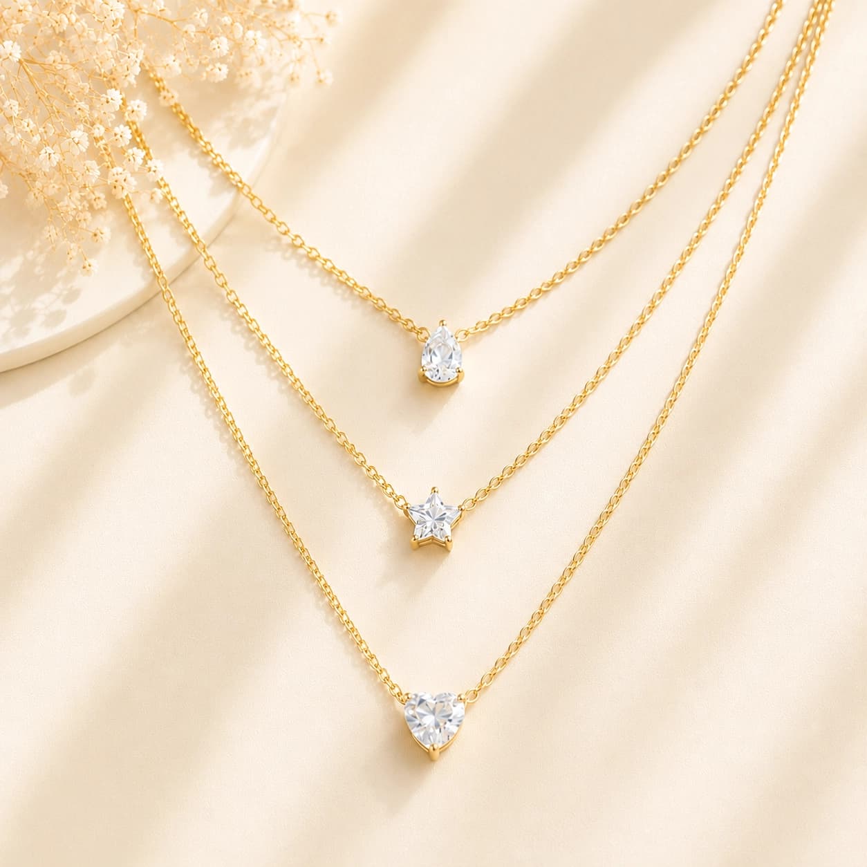 Celestia Trio Pendant Necklace