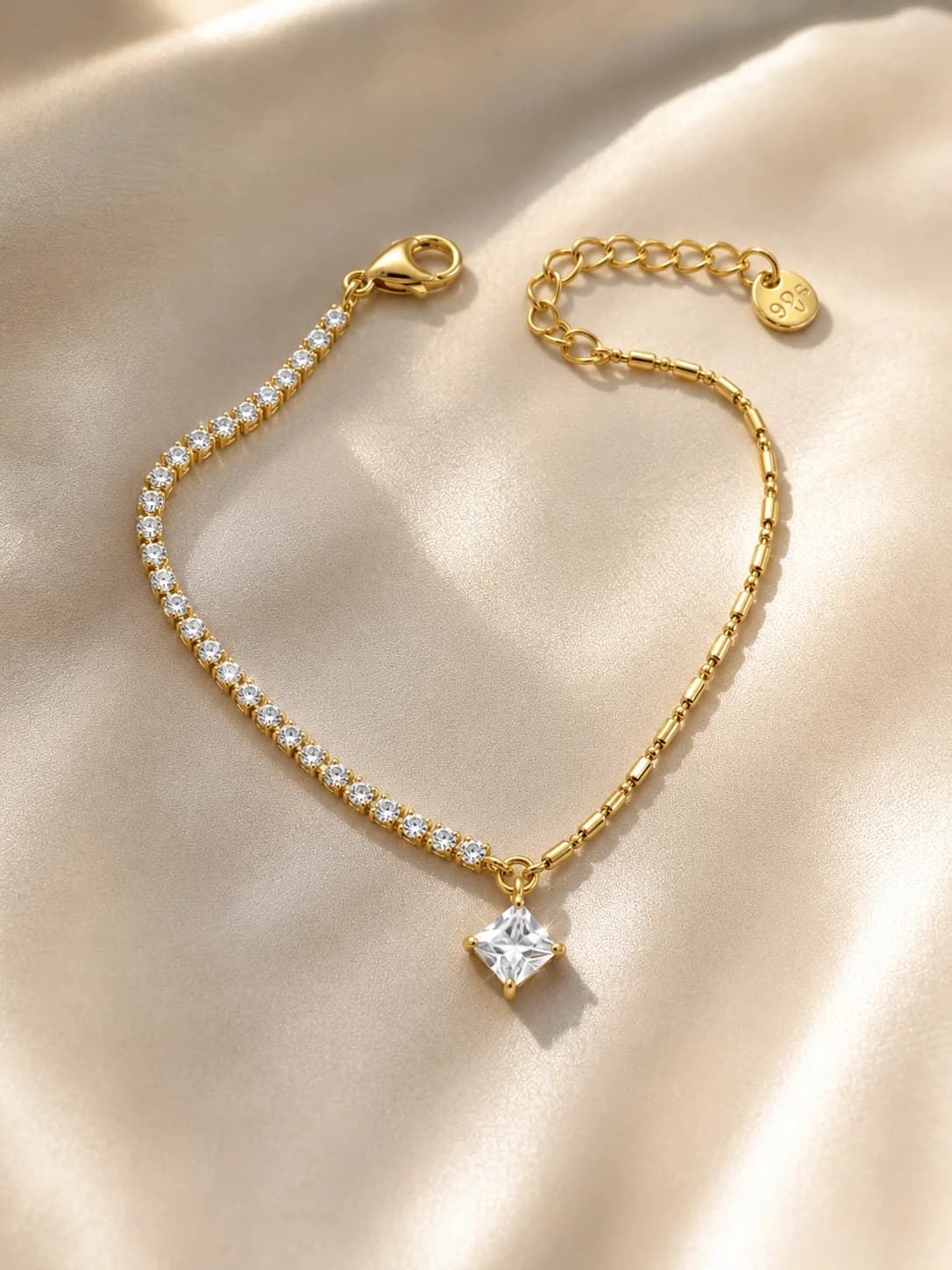 Crystal Solitaire Tennis Bracelet
